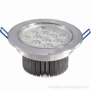 LED 12W Normal Ceiling Down-light with Epistar LEDs, 50,000-hour Lifespan, Made of Aluminum Material